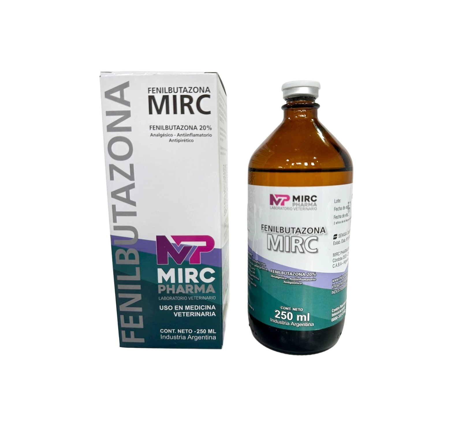 Fenilbutazona Mirc 20% 250ml.